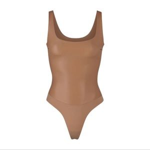 Skims faux leather bodysuit